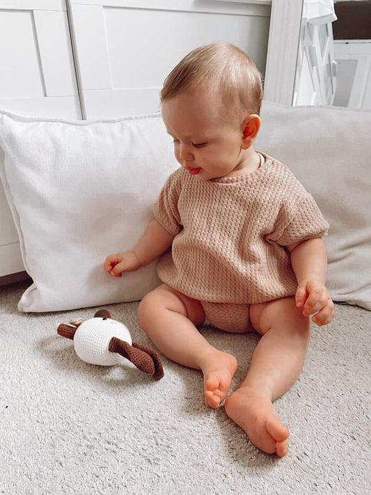 ‘River’ waffle romper